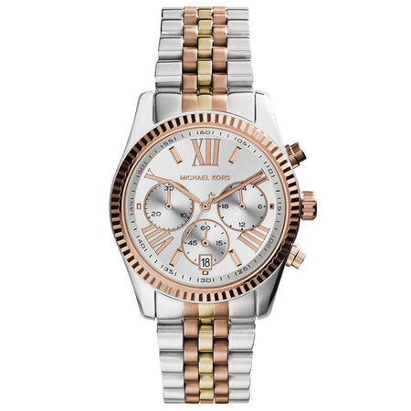 Michael Kors Wren Crystal Pave Dial Chronograph Gold-Tone and Amber To –  Watches of America