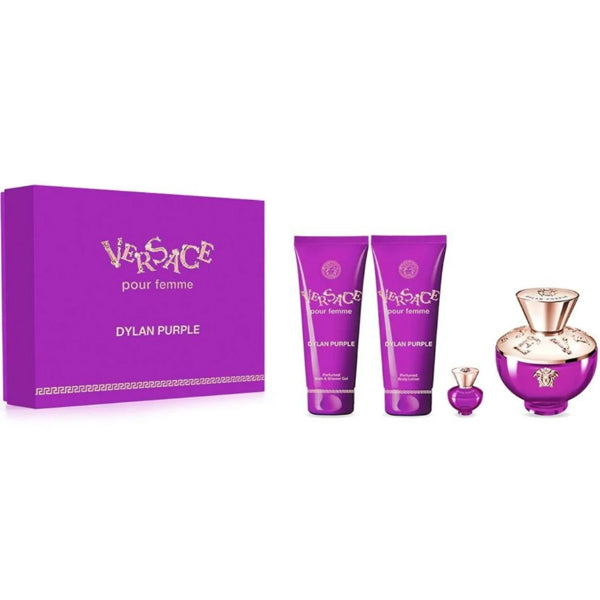 طقم عطور فيرساتشي Dylan Purple EDP ‏100 مل / ‏5 مل / ‏100 مل / ‏100 مل